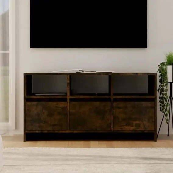Wybór klientów Szafka pod TV, przydymiony dąb, 102x37,5x52,5 cm, płyta wiórowa Lumarko! - Hurtownia wielobranżowa Lumarko