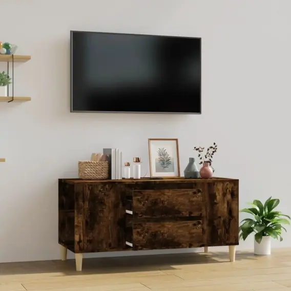 Szafka pod TV, przydymiony dąb, 102x44,5x50 cm Lumarko! - Hurtownia wielobranżowa Lumarko Szybka dostawa