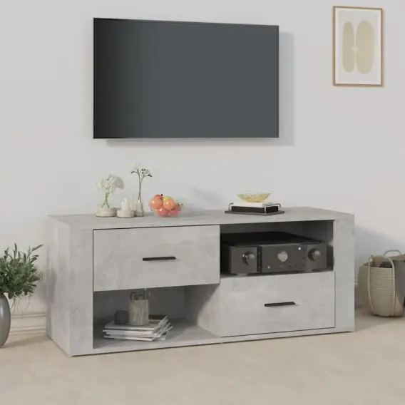 Ekspresowa dostawa Szafka pod TV, szarość betonu, 100x35x40 cm Lumarko! - Hurtownia wielobranżowa Lumarko