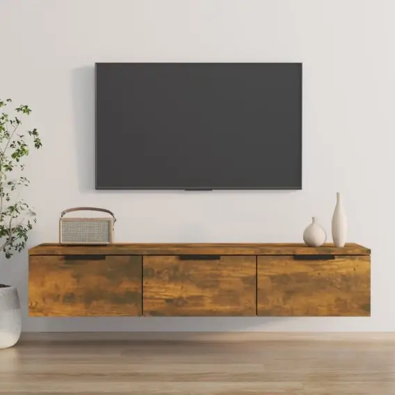 Cena promocyjna Szafka ścienna, przydymiony dąb, 102x30x20 cm Lumarko! - Hurtownia wielobranżowa Lumarko