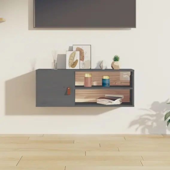 Szafka ścienna, szara, 80x30x30 cm, lite drewno sosnowe Lumarko! - Hurtownia wielobranżowa Lumarko Hit sprzedaży