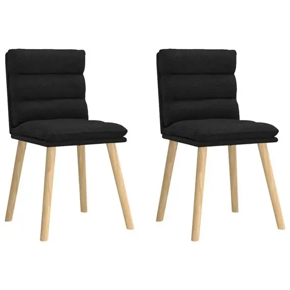 Oferta czasowa Krzesła stołowe, 2 szt., czarne, obite tkaniną Lumarko! - Hurtownia wielobranżowa Lumarko