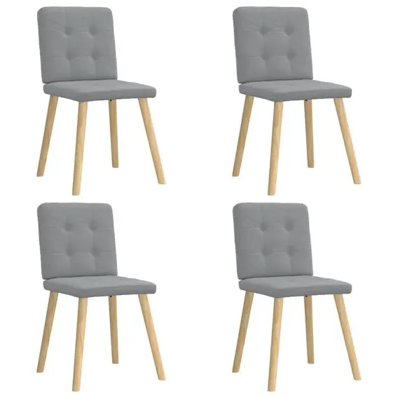 Cena promocyjna Krzesła stołowe, 4 szt., jasnoszare, obite tkaniną Lumarko! Lumarko! - Hurtownia wielobranżowa Lumarko