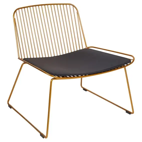 Tani Krzesło metalowe złote SNORUM - eleganckie krzesło do Lumarko