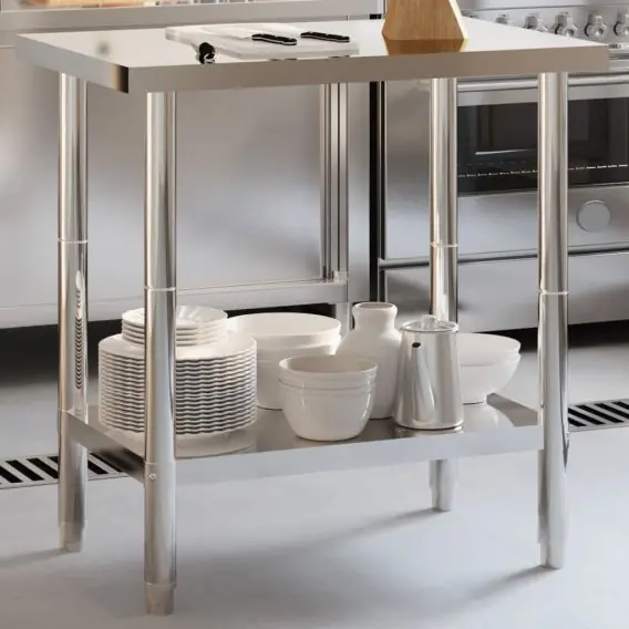 Cena promocyjna Kuchenny stół roboczy, 82,5x55x85 cm, stal nierdzewna Lumarko! - Hurtownia wielobranżowa Lumarko