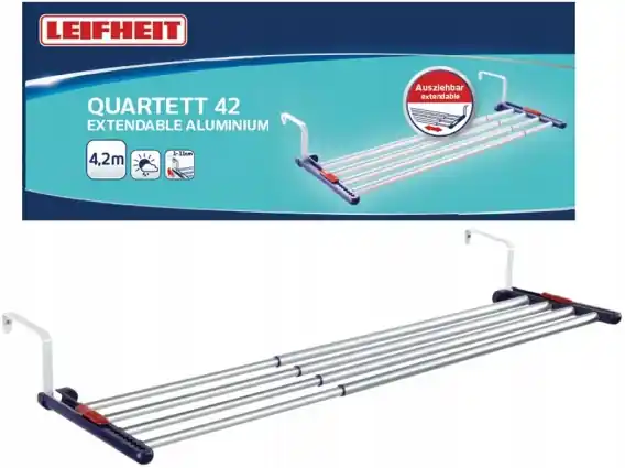 Leifheit Suszarka Uniwersalna Quartett 42 Extendable Aluminium 81413.. Nowy