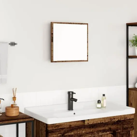 Wybór klientów Lustro łazienkowe LED Stare drewno 40x8.5x37 cm Drewno inżynieryjne Lumarko! - Hurtownia wielobranżowa Lumarko