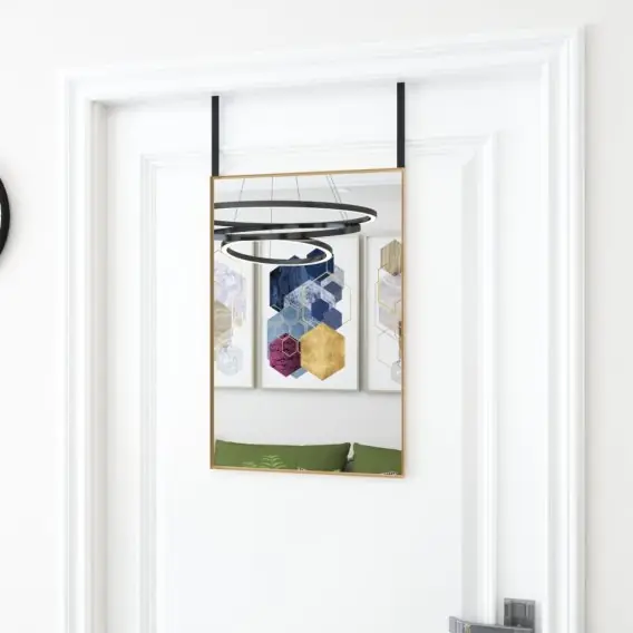 Lustro na drzwi, złote, 40x60 cm, szkło i aluminium Lumarko! - Hurtownia wielobranżowa Lumarko Ograniczona ilość