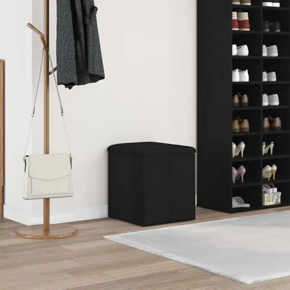 Ławka Czarna Dębowa 42x42x45 cm Lite Drewno Lumarko! - Hurtownia wielobranżowa Lumarko Darmowy zwrot