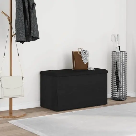 Szybka dostawa Ławka do przechowywania Czarny Dąb 80x40x45 cm Drewno inżynieryjne Lumarko! - Hurtownia wielobranżowa Lumarko