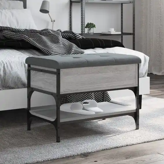 Ławka na buty, szary dąb sonoma, 62x42x45 cm Lumarko! - Hurtownia wielobranżowa Lumarko Ograniczona ilość