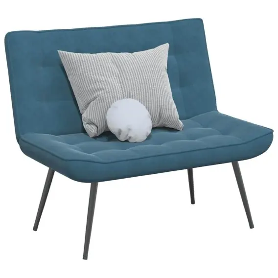 Oferta Ławka Niebieska 110x74x84 cm Aksamit Lumarko! Lumarko! - Hurtownia wielobranżowa Lumarko