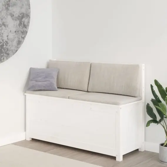Wyprzedaż Ławka, biała, 110x41x76,5 cm, lite drewno sosnowe Lumarko! - Hurtownia wielobranżowa Lumarko