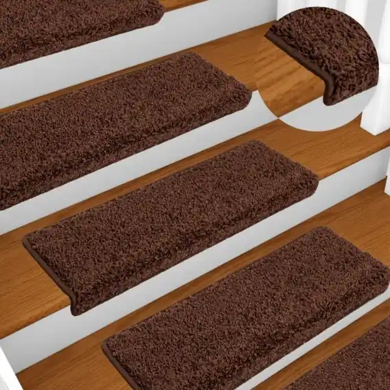 Maty na schody 10 szt. 65x21x4 cm Brązowe prostokątne krawędzie - Hurtownia wielobranżowa Lumarko Wybór klientów