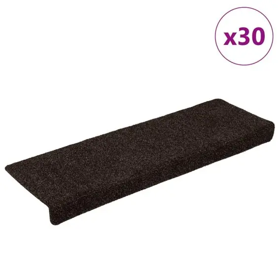 Super okazja Maty na schody samoprzylepne 30 szt. Brązowe 65x21x4 cm Lumarko! - Hurtownia wielobranżowa Lumarko