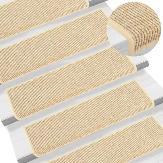 Maty na schody 15 szt. 65x21x4 cm Jasnobeżowe, prostokątne krawędzie Lumarko! - Hurtownia wielobranżowa Lumarko Kup online