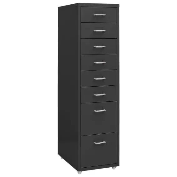 Mobilna szafka kartotekowa, antracytowa, 28x41x109 cm, metalowa Lumarko! - Hurtownia wielobranżowa Lumarko Nowość