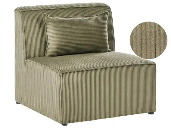Moduł 1-osobowy LEMVIG Sztruks Zielony Lumarko Oferta czasowa