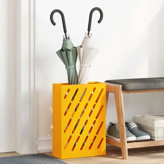 Musztardowy stojak na parasole 28x12x41 cm stal Lumarko! - Hurtownia wielobranżowa Lumarko Nowy