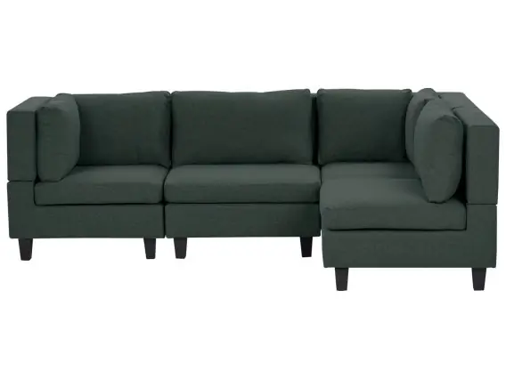 Oferta czasowa Narożnik modułowy dla 4 osób UNSTAD Lewostronny Ciemnozielony - Hurtownia wielobranżowa Lumarko