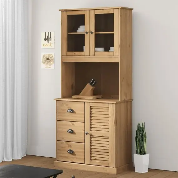 Nastawka do komody VIGO, 78x30x100 cm, lite drewno sosnowe Lumarko! Lumarko! - Hurtownia wielobranżowa Lumarko Szybka wysyłka