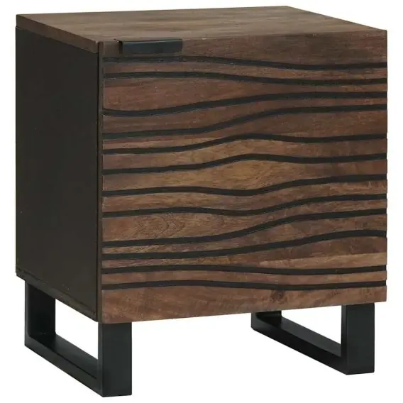 Niska cena Nocna szafka 40 x 33,5 x 46 cm - Lite drewno mango Lumarko! - Hurtownia wielobranżowa Lumarko