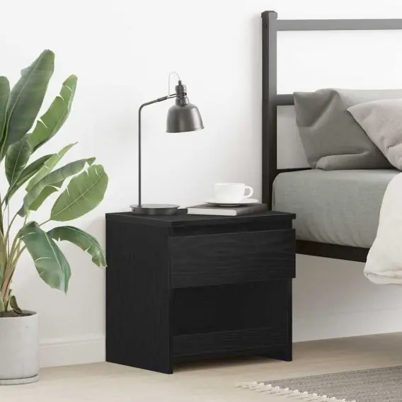 Nocna szafka Czarny Dąb 40x30x39 cm, z materiału drewnopochodnego Lumarko! - Hurtownia wielobranżowa Lumarko Oferta limitowana
