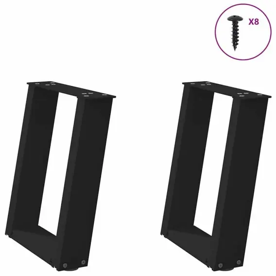 Okazja Nogi do stolika kawowego, 2 szt., czarne, 28x(42-43) cm, stal Lumarko! Lumarko! - Hurtownia wielobranżowa Lumarko