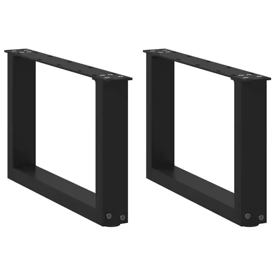 Nogi do stolika kawowego, 2 szt., czarne, 50x(30-31) cm, stal Lumarko! Lumarko! - Hurtownia wielobranżowa Lumarko Ostatnie sztuki