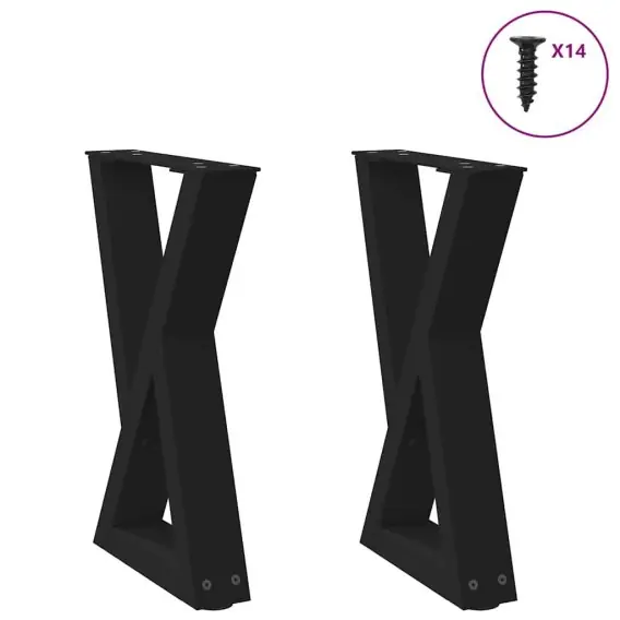 Nogi do stolika kawowego 2 szt. Czarne 38x(42-43,3) cm Stal Lumarko! - Hurtownia wielobranżowa Lumarko Promocja