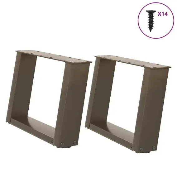 Bezpieczna płatność Nogi do stolika kawowego, 2 szt., naturalna stal, 40x(30-31) cm Lumarko! - Hurtownia wielobranżowa Lumarko