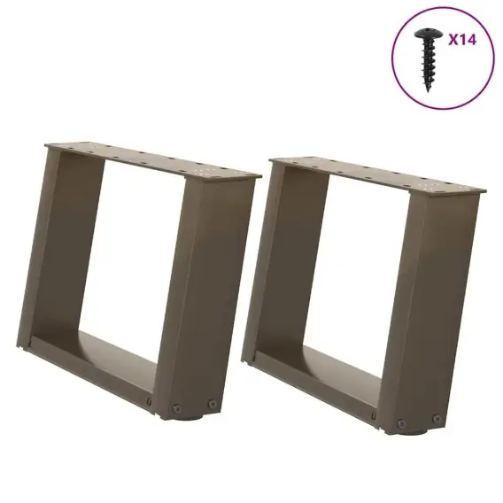 Bezpieczne zakupy Nogi do stolika kawowego, 2 szt., naturalna stal, 50x(30-31) cm Lumarko! Lumarko! - Hurtownia wielobranżowa Lumarko