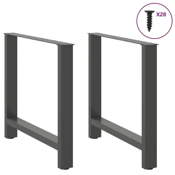 Hit sprzedaży Nogi do stolika kawowego, antracyt, 2 szt., 70x(72-73) cm, stal Lumarko! - Hurtownia wielobranżowa Lumarko
