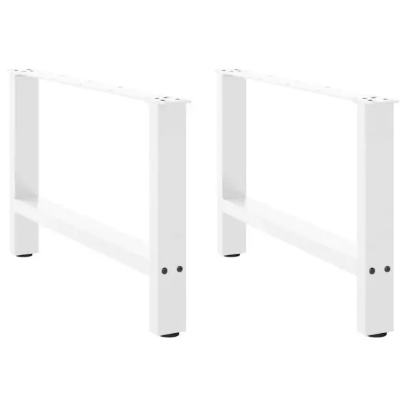 Cena promocyjna Nogi do stolika kawowego, białe, 2 szt., 70x(42-43) cm, stal Lumarko! - Hurtownia wielobranżowa Lumarko