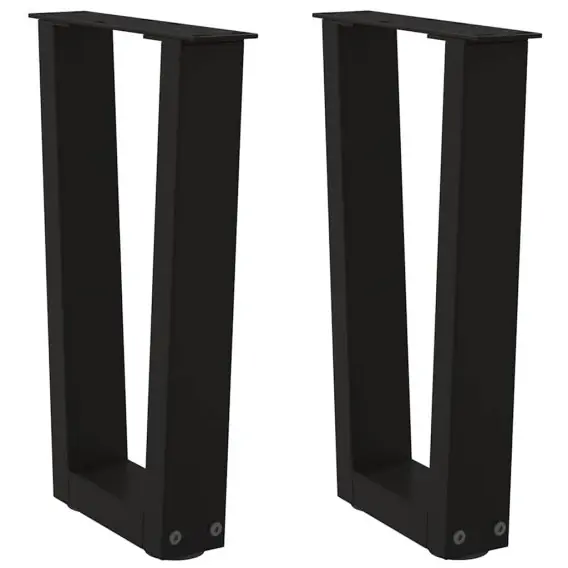 Oferta Nogi do stołu jadalnego w kształcie litery V 2 szt. Czarne Stal Lumarko! - Hurtownia wielobranżowa Lumarko