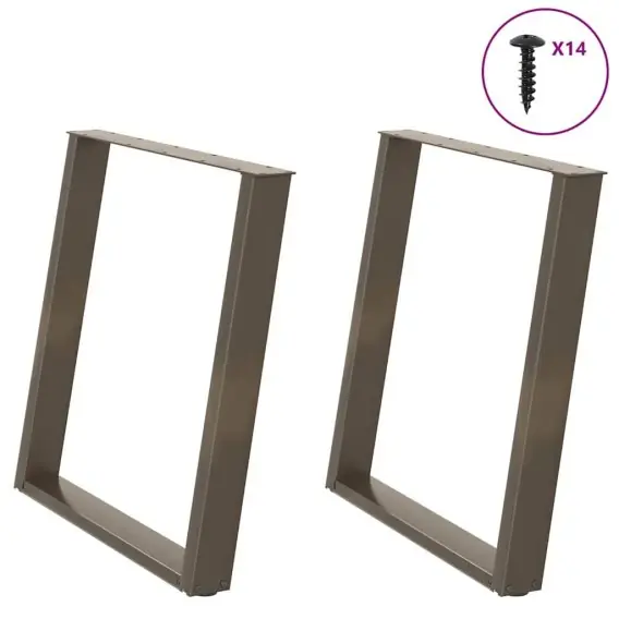 Bezpieczne zakupy Nogi do stołu jadalnianego, 2 szt., 80x(72-73) cm, stal Lumarko! Lumarko! - Hurtownia wielobranżowa Lumarko