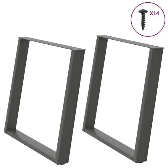 Ostatnia szansa Nogi do stołu jadalnianego, 2 szt., antracyt, 90x(72-73)cm, stal Lumarko! Lumarko! - Hurtownia wielobranżowa Lumarko