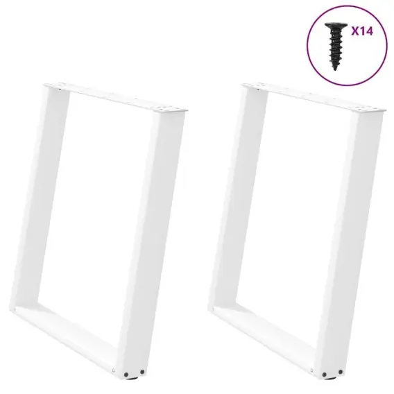 Nogi do stołu jadalnianego, 2 szt., białe, 70x(72-73) cm, stal Lumarko! Lumarko! - Hurtownia wielobranżowa Lumarko Kup teraz