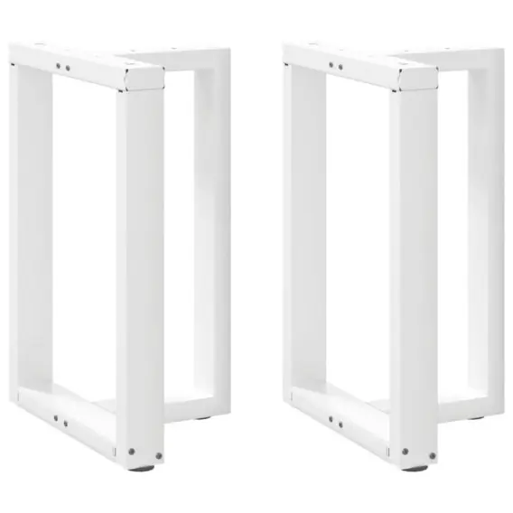 Szybka wysyłka Nogi do stołu jadalnego, 2 pcs., białe, 60x35x(72-73) cm, stal Lumarko! Lumarko! - Hurtownia wielobranżowa Lumarko