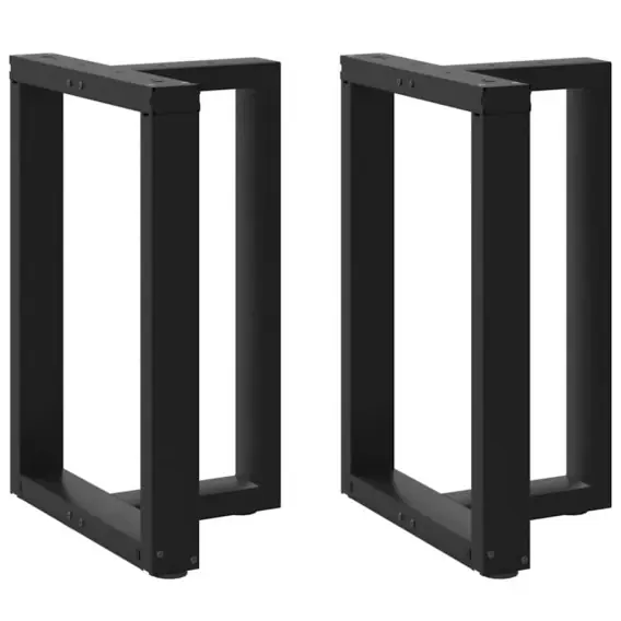 Dodaj do koszyka Nogi do stołu jadalnego, 2 pcs., czarne, 60x35x(72-73) cm, stal Lumarko! - Hurtownia wielobranżowa Lumarko
