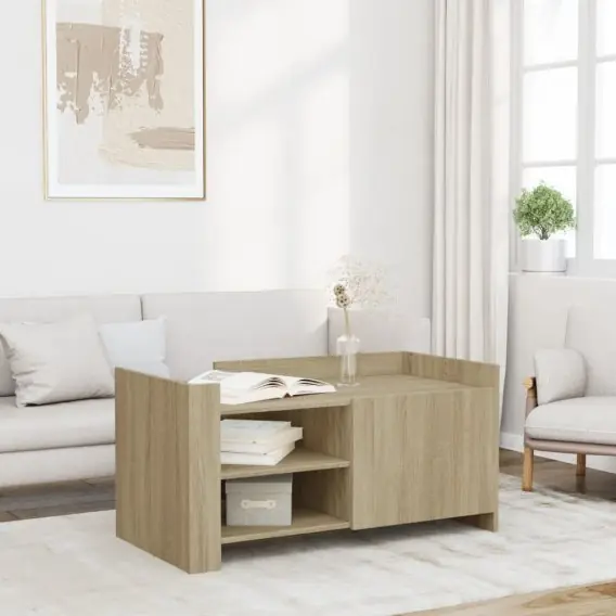 Stolik kawowy, dąb sonoma, 100x50x50 cm materiał drewnopochodny Lumarko! - Hurtownia wielobranżowa Lumarko Ostatnia szansa