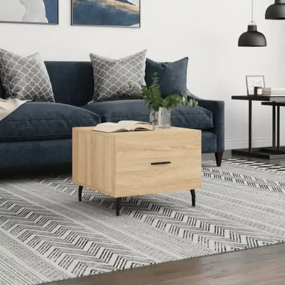 Stolik kawowy, dąb sonoma, 50x50x40 cm, materiał drewnopochodny Lumarko! - Hurtownia wielobranżowa Lumarko Oferta