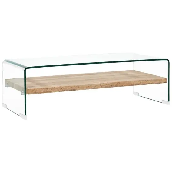 Oferta czasowa Stolik kawowy, przezroczysty, 98 x 45 x 31 cm, szkło hartowane - Hurtownia wielobranżowa Lumarko