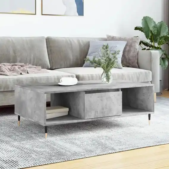 Sprawdź teraz Stolik kawowy, szarość betonu, 104x60x35 cm Lumarko! - Hurtownia wielobranżowa Lumarko