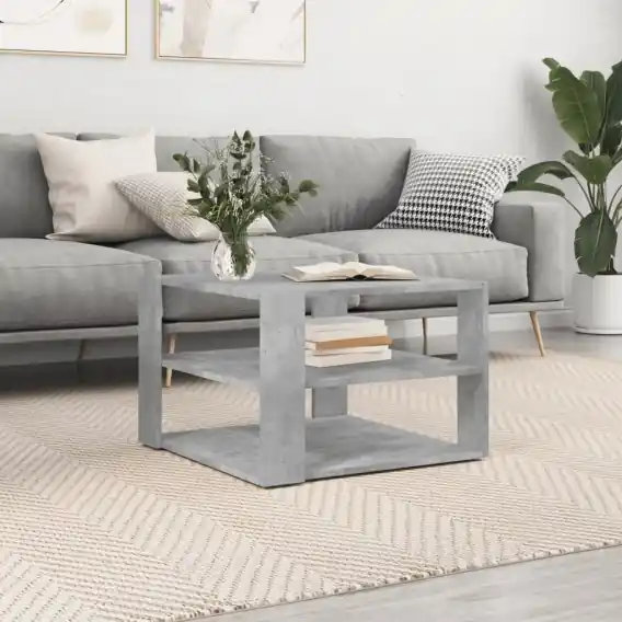 Stolik kawowy, szarość betonu, 59,5x59,5x40 cm Lumarko! - Hurtownia wielobranżowa Lumarko Tylko do końca tygodnia