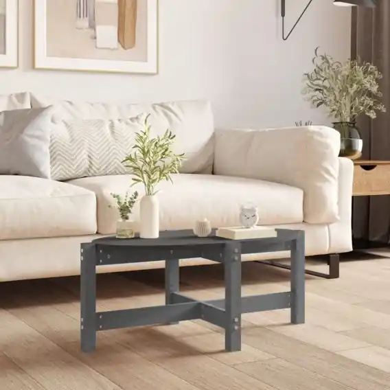Super okazja Stolik kawowy, szary, 87x48x35 cm, lite drewno sosnowe Lumarko! - Hurtownia wielobranżowa Lumarko