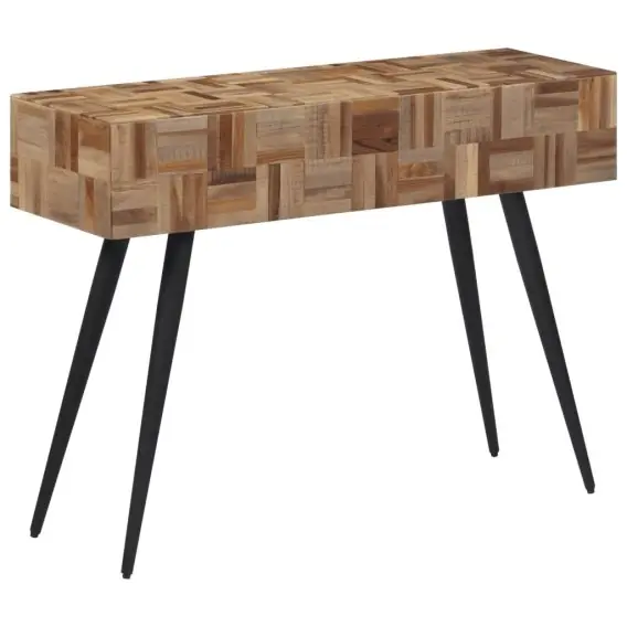 Taniej Stolik konsolowy, 110x34x80 cm, drewno tekowe z odzysku Lumarko! - Hurtownia wielobranżowa Lumarko