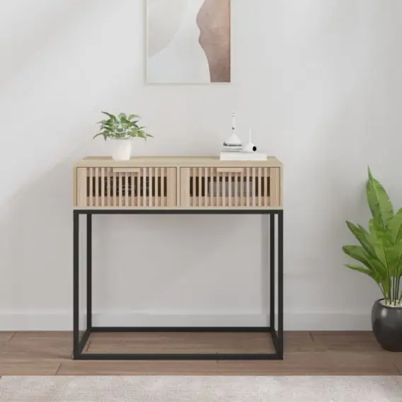 Oferta Stolik konsolowy, 80x30x75 cm, materiał drewnopochodny i żelazo Lumarko! - Hurtownia wielobranżowa Lumarko