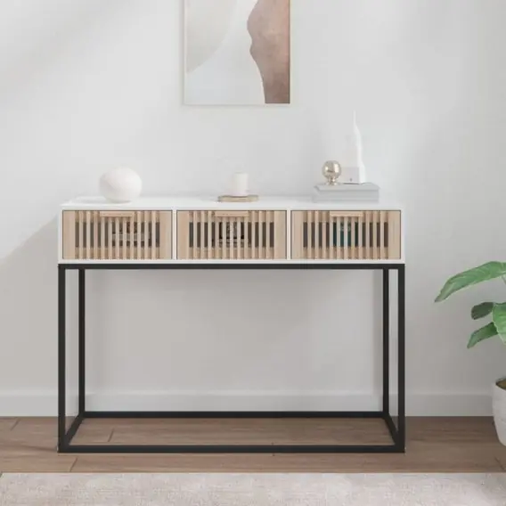 Stolik konsolowy, biały, 105x30x75 cm Lumarko! - Hurtownia wielobranżowa Lumarko Tylko dziś