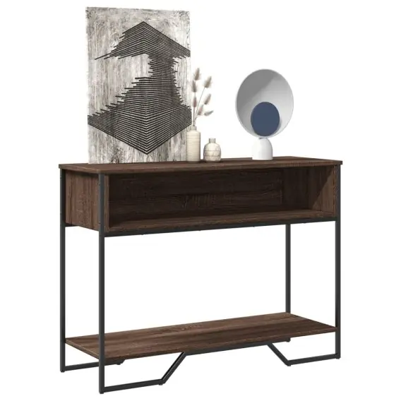 Oferta limitowana Stolik konsolowy, brązowy dąb, 100x35x74,5 cm Lumarko! - Hurtownia wielobranżowa Lumarko